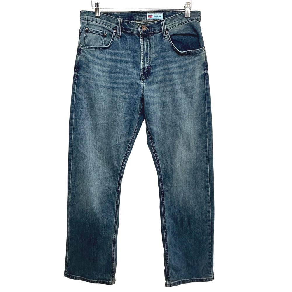 Wrangler Relaxed Boot Cut Jeans Mens 32x30 Blue Denim Medium Wash Workwear